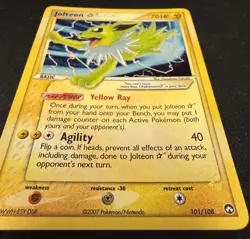 POKEMON JOLTEON 2007 GOLD STAR EX POWER KEEPERS HOLO FOIL 101/108 CARD - Image 4