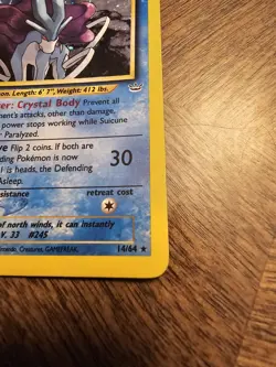 Pokemon Card Neo Revelation Suicune 14/64 Rare Unlimited Holo - Image 3