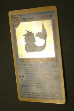 Vaporeon 12/64 1999 Vintage Pokemon Holographic Shiny Foil Holo Card - Image 2
