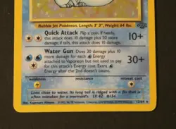 Vaporeon 12/64 1999 Vintage Pokemon Holographic Shiny Foil Holo Card - Image 5