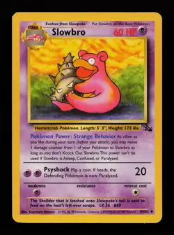 Slowbro 43/62 Unlimited Uncommon Fossil Pokemon Cards - Image 1