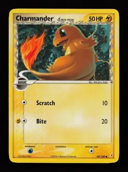 Charmander 49/100 Common Crystal Guardians Pokemon Cards - Image 1