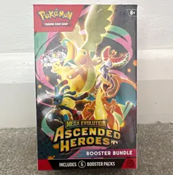 Pokemon TCG Mega Evolution Ascended Heroes Booster Bundle Box 6 Packs Age 6+ - Image 1