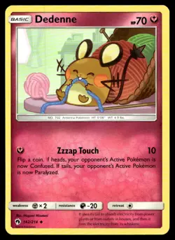 Dedenne (142) SM - Lost Thunder Uncommon 142/214 2018 Pokemon TCG - Image 1