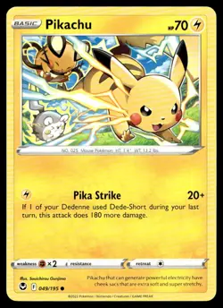Pikachu SWSH12: Silver Tempest 049/195 Pokemon TCG - Image 1