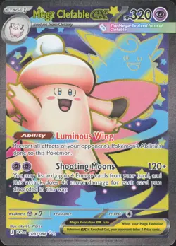 Pokemon Mega Clefable ex 103/088 Ultra Rare Perfect Order Holo Near Mint - Image 1