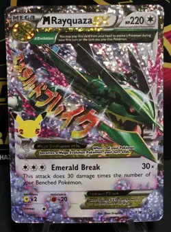 Pokemon Mega M Rayquaza EX #76, Celebrations Classic Collection, Mint Condition - Image 1