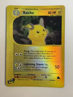 Pokemon Raichu Reverse Holo Skyridge 27/144 N/M Pack Fresh - Image 1