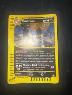 Pokemon Umbreon H29/H32 Aquapolis Holo ENG Poor - No Charizard Crystal - Image 1