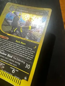 Pokemon Umbreon H29/H32 Aquapolis Holo ENG Poor - No Charizard Crystal - Image 3