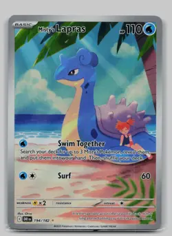 Misty's Lapras 194/182 Illustration Rare Destined Rivals Pokemon Near Mint - Image 1