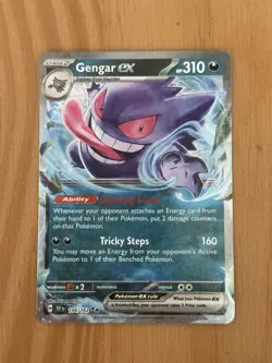 Pokemon TCG Gengar ex 104/162 SV05 Temporal Forces Holo Double Rare EN Near Mint - Image 1