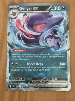 Pokemon TCG Gengar ex 104/162 SV05 Temporal Forces Holo Double Rare EN Near Mint - Image 3