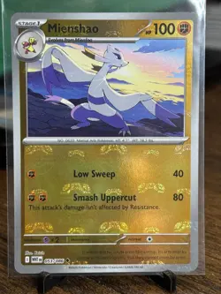 Pokemon Mienshao (Master Ball Pattern) 053/086 Holo SV: White Flare Uncommon NM - Image 1