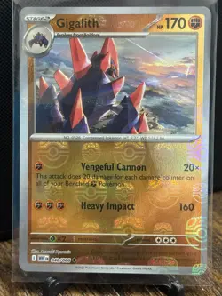 Pokemon Gigalith (Master Ball Pattern) 048/086 Holo SV: White Flare Uncommon NM - Image 1