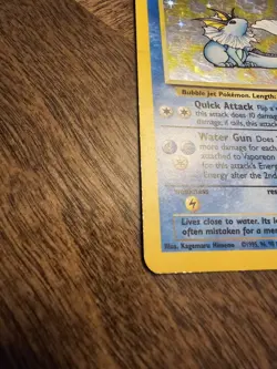 Wizards Vaporeon 12/64 Jungle Holo Rare Unlimited English 1999 80HP - Image 2