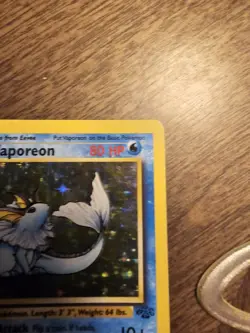 Wizards Vaporeon 12/64 Jungle Holo Rare Unlimited English 1999 80HP - Image 4