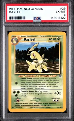 2000 POKEMON NEO GENESIS #29 BAYLEEF PSA 6 - Image 1