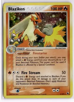 Blaziken 3/109 Holo Rare Ruby & Sapphire Pokemon Holo Lightly Played - Image 1