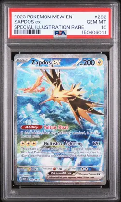 Zapdos ex 202/165 Pokemon 151 Special Illustration Rare PSA 10 - Image 1