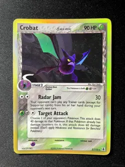 CROBAT Δ 2/113 HOLO RARE DELTA SPECIES POKEMON MODERATELY PLAYED - Image 1
