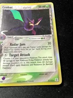 CROBAT Δ 2/113 HOLO RARE DELTA SPECIES POKEMON MODERATELY PLAYED - Image 4