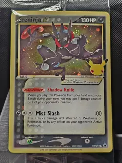 Pokemon Celebrations Gold Star ETB Promo Greninja - SWSH144 - Sealed - Image 1