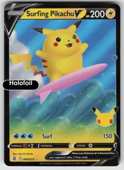 Pokemon - Surfing Pikachu V - Holofoil [CLB - 008/025 Near Mint] - Image 2
