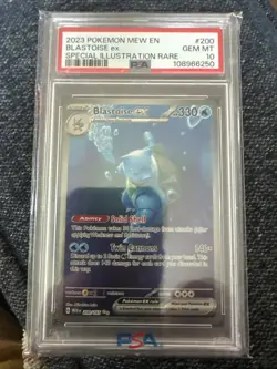 2023 Pokemon Blastoise ex 200/165 SIR Scarlet And Violet 151 GEM MINT PSA 10 - Image 1
