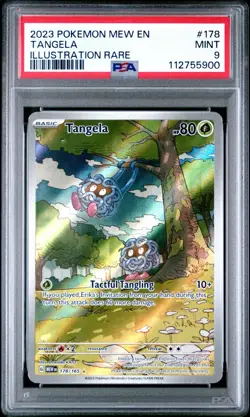 2023 Pokemon Mew En-151 #178 Tangela Illustration Rare PSA 9 Mint - Image 1