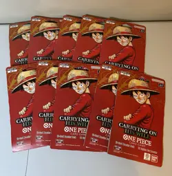 10x - One Piece TCG OP-13 Carrying On His Will Sleeved Booster Pack Lot English - Image 1