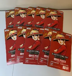 10x - One Piece TCG OP-13 Carrying On His Will Sleeved Booster Pack Lot English - Image 2