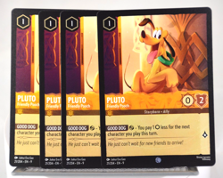 Disney Lorcana TCG Fabled Pluto Friendly Pooch 21/204 Common x4 Playset - Image 1