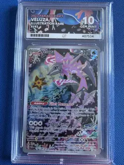 Pokemon TCG Veluza 192/182 Paradox Rift Graded Gem Mint 10 With Ace - Image 1