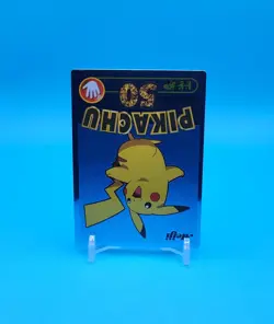 Pokemon Card Japanese - Pikachu - Meiji Blue - Holo - Image 2