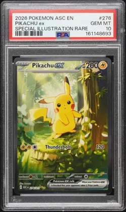 2026 POKEMON ASC EN-ASCENDED HEROES SPECIAL ILLUSTRATION RARE PIKACHU EX PSA 10 - Image 1