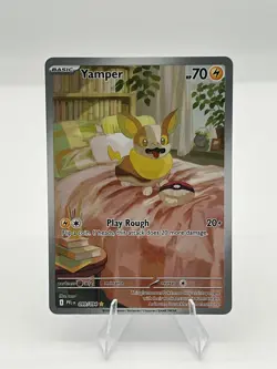 Yamper 099/094 Illustration Rare Phantasmal Flames Pokemon Holo Near Mint - Image 1