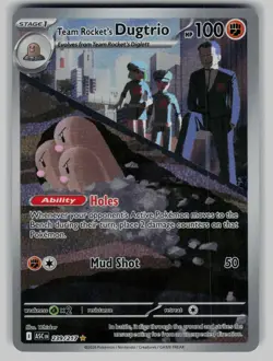 Team Rocket's Dugtrio 239/217 Illustration Rare Ascended Heroes Pokemon Holo NM - Image 1