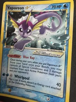 Pokemon Vaporeon Gold Star 102/108 Power Keepers Ultra Rare Holo - Image 3