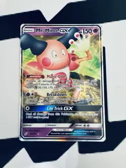 Pokemon TCG Sun & Moon Team Up Mr. Mime GX 67/181 Ultra Rare Holo - Image 1