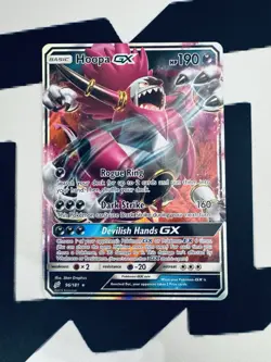 Pokemon Hoopa GX 96/181 Sun & Moon Team Up Ultra Rare Full Art Holo - Image 1