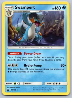 Swampert 35/168 Celestial Storm Pokemon NM - Image 1