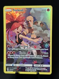 Pokemon Torkoal 237/236 Cosmic Eclipse Secret Rare Full Art Holo Near Mint - Image 1
