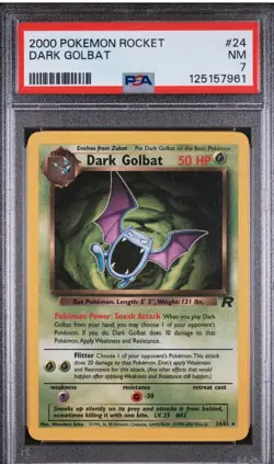 2000 Pokemon Rocket Dark Golbat PSA 7 24/82 - Image 1