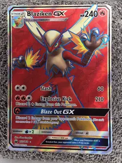Pokemon TCG Blaziken GX 153/168 SM Celestial Storm Full Art Holo UR Eng - Image 1