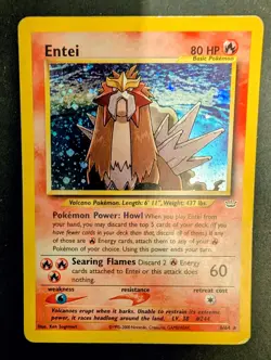 Pokemon TCG Entei Neo Revelation 6/64 Holo Unlimited Holo Rare - Image 1
