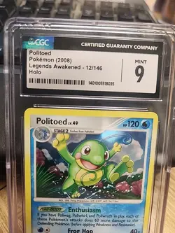 2008 Pokemon Legends Awakened Politoed Holo #12 CGC 8.5 Offcenter Error - Image 2