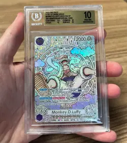 Monkey D Luffy Gold Op11 Bgs 10 Eng 3rd Anniversary SSP Op05-119 - Image 1