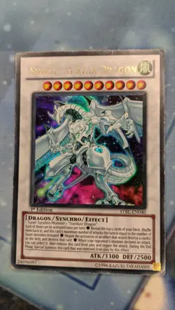 Yugioh Karte: STERNSCHNUPPEN-DRACHE , stbl-en040 ultra rare englisch bespielt ! - Image 1