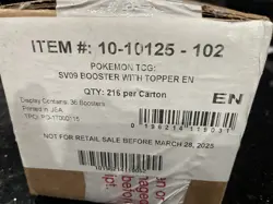 Pokemon TCG SV09 Journey Together Enhanced Booster Box Case SEALED - Image 1